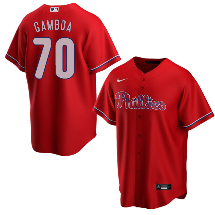 Nike Men #70 Arquimedes Gamboa Philadelphia Phillies Baseball Jerseys Sale-Red